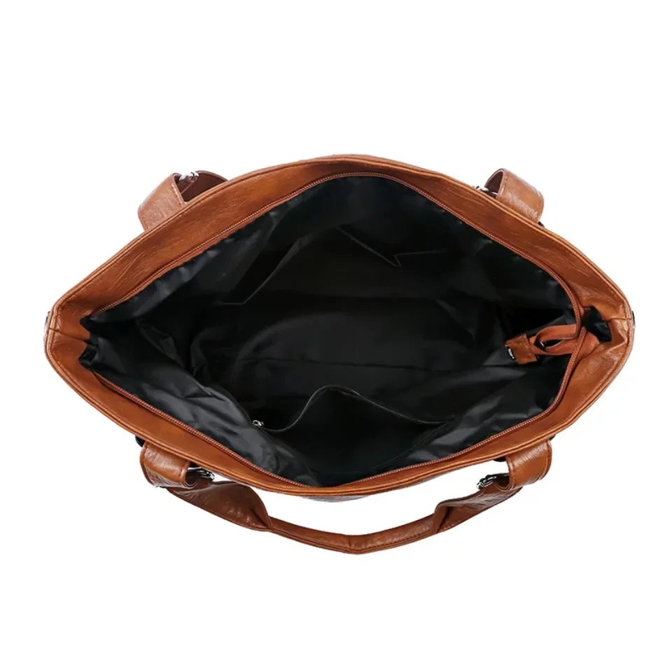 sac à main rétro pour femmes, sac à bandoulière tendance, fourre tout multicouche, sac à bandoulière de grande capacité