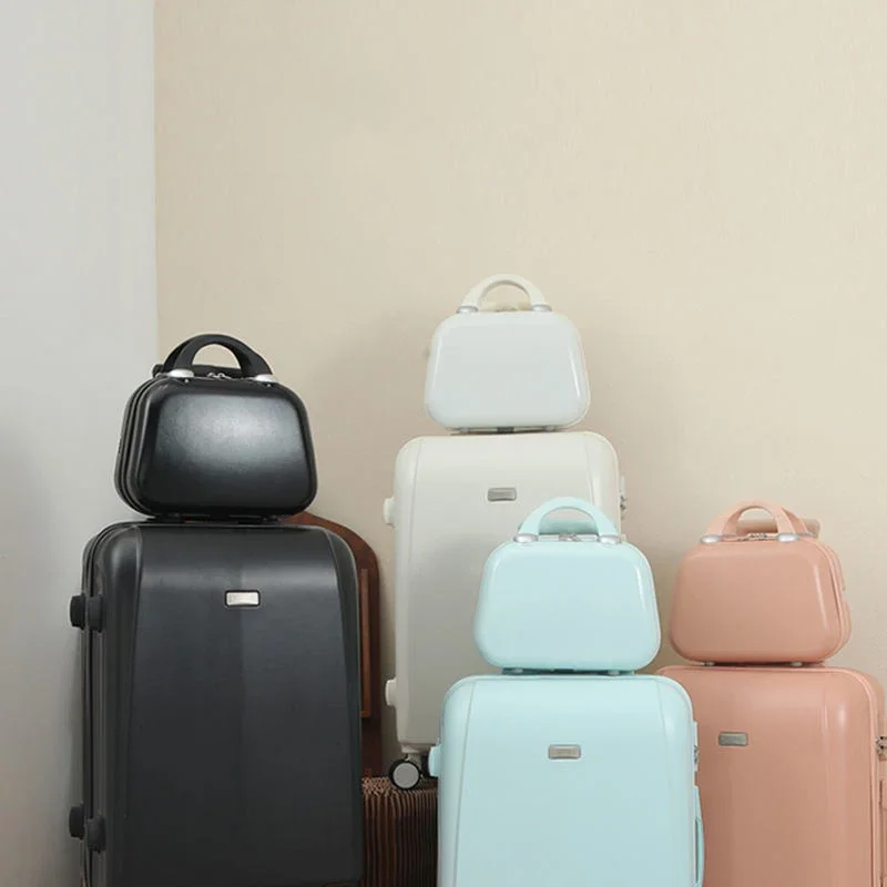 valise de voyage sur roues universelles silencieuses, ensemble de bagages à roulettes abs + pc, bagage à main 20 pouces, sac cosmétique, sacs à bagages à fermeture éclair