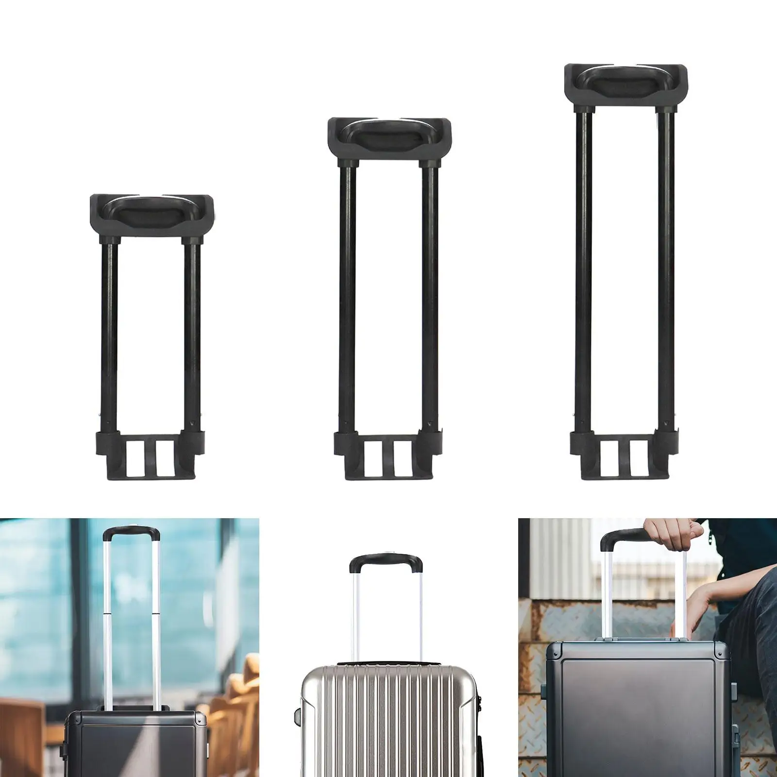 poignée télescopique de bagage pour hommes, mallette de transport, poignée de valise en aluminium portable, sports, voyage d'affaires, activités de plein air