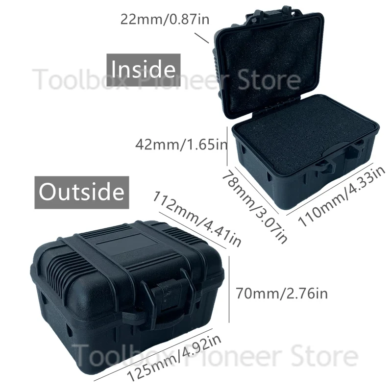 petite boîte à outils étanche et antichoc, valise, rangement d'outils, organisateur de protection avec étui pélican en mousse, étui rigide en plastique