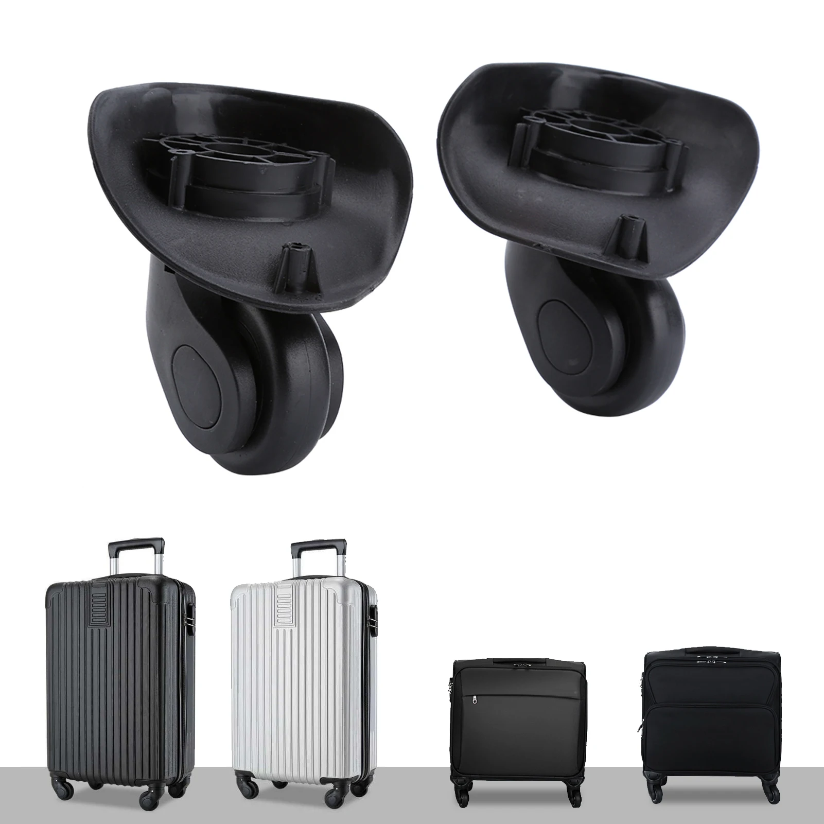 2 pièces valise pivotante bagages roues de remplacement pour étui de voyage roue pivotante roue pivotante bagages valise roues valise roue