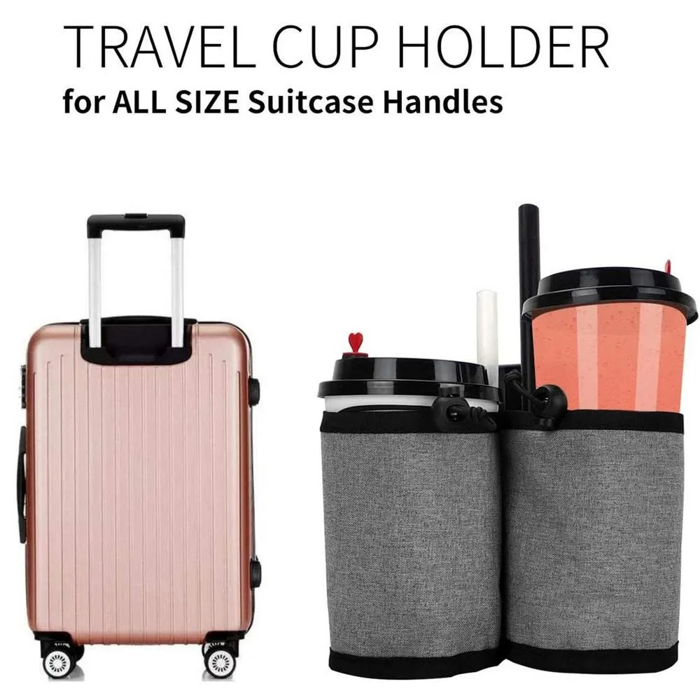 porte gobelet pour bagages, s'adapte à toutes les poignées de valise, valise de voyage durable à main libre, sac de boisson, porte tasses de thé au lait et à café