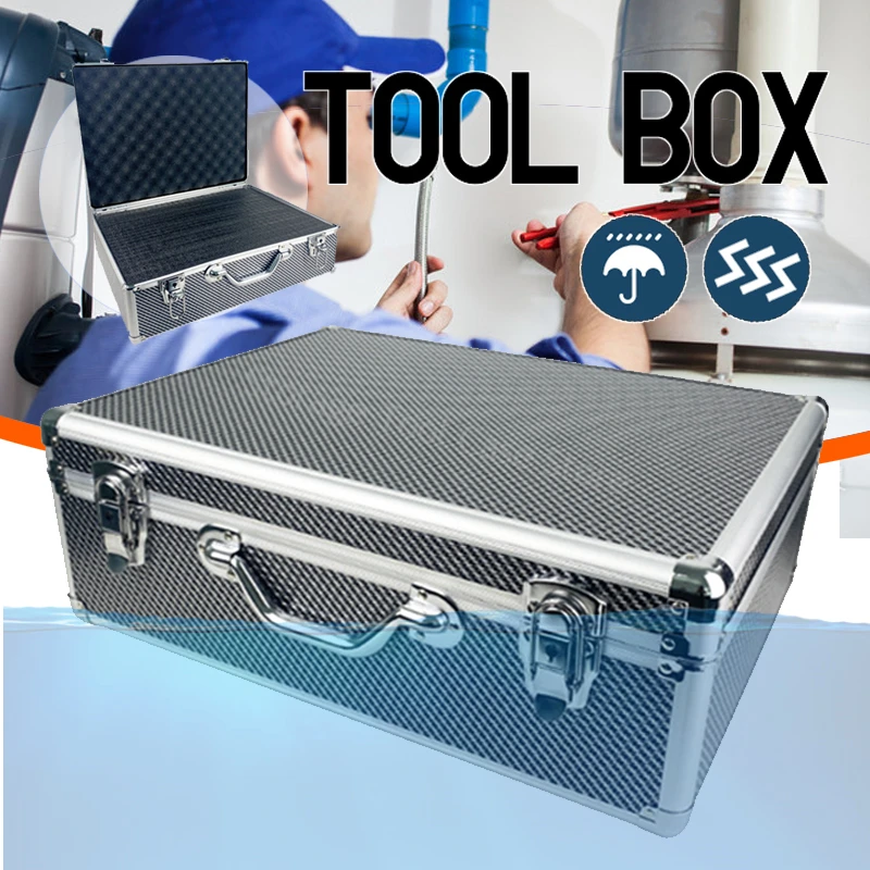 boîte à outils en aluminium, grand équipement, mallette d'instruments, boîte de rangement, valise, boîte d'exposition de matériel, boîte à outils, organisateur d'outils portable