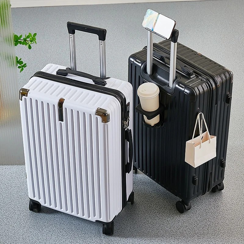 sac à bagages de voyage moyen de grande capacité, sac roulant de 20 à 26 pouces avec porte gobelet et support de téléphone pour un voyage facile à transporter