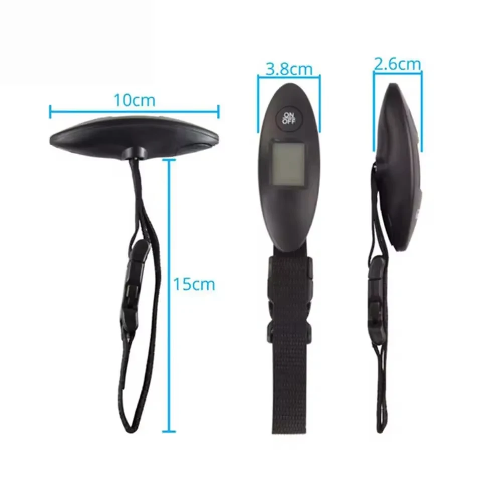 mini balance à bagages électronique numérique lcd 40kg/100g, valise portable, sac de voyage à poignée, pesage d'hameçon suspendu