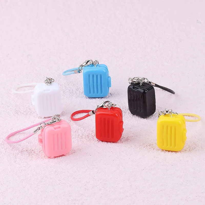 3 pièces mini poupée valise pendentif poupée décor accessoires dessin animé pendentif maison de poupée valise décoration enfants jouets