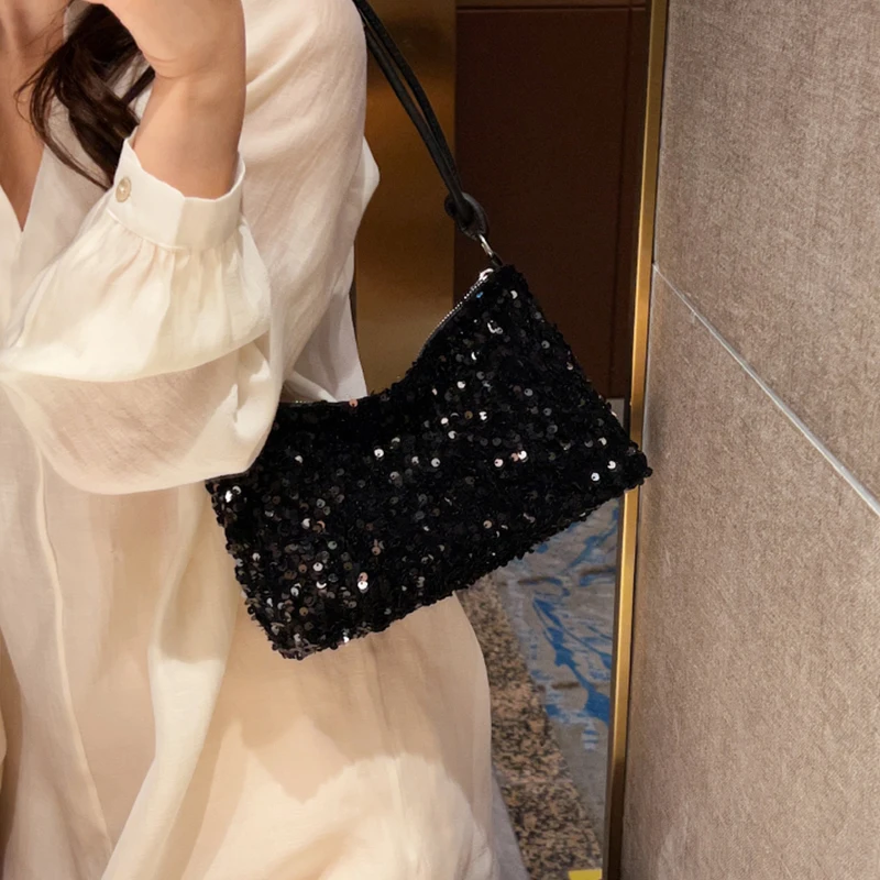 sac à main tendance populaire pour femmes dans un nouveau style, version coréenne, populaire parmi les canaux, sac à bandoulière à paillettes, polyvalent et sui