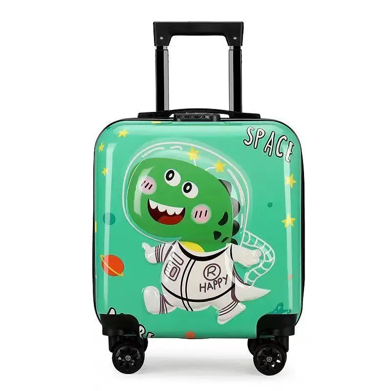 bagage pour enfants 18 pouces coffre à main pour enfants avec motifs de dessins animés double face, valise de voyage animal mignon pour garçons filles