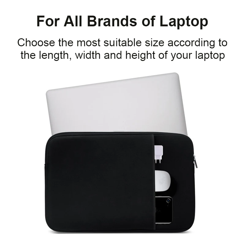 housse pour ordinateur portable 13 14 15.6 pouces, étui pour macbook air 13.3, xiaomi lenovo dell asus huawei hp, sac de protection