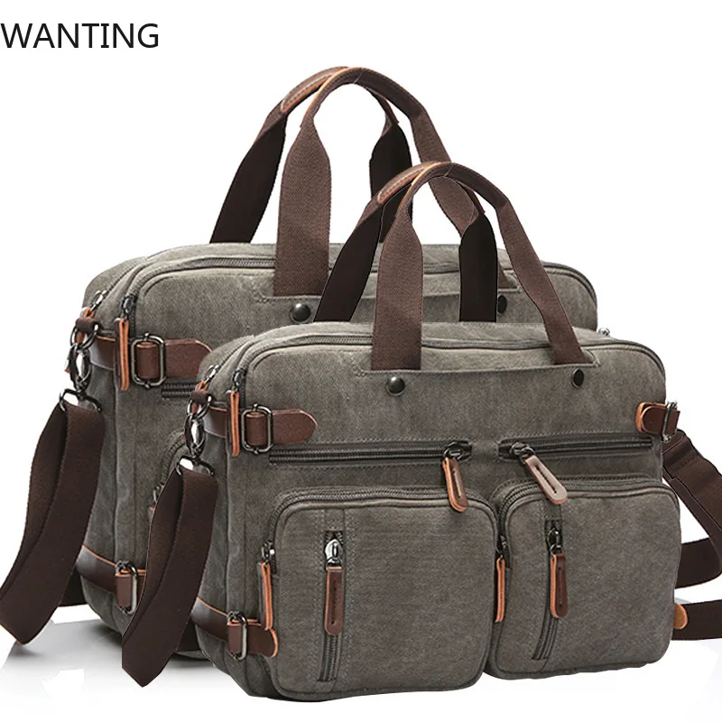 hommes toile porte documents sacs de voyage valise classique messager sac à bandoulière pour hommes fourre tout sac à main grand décontracté affaires pochette pour ordinateur portable