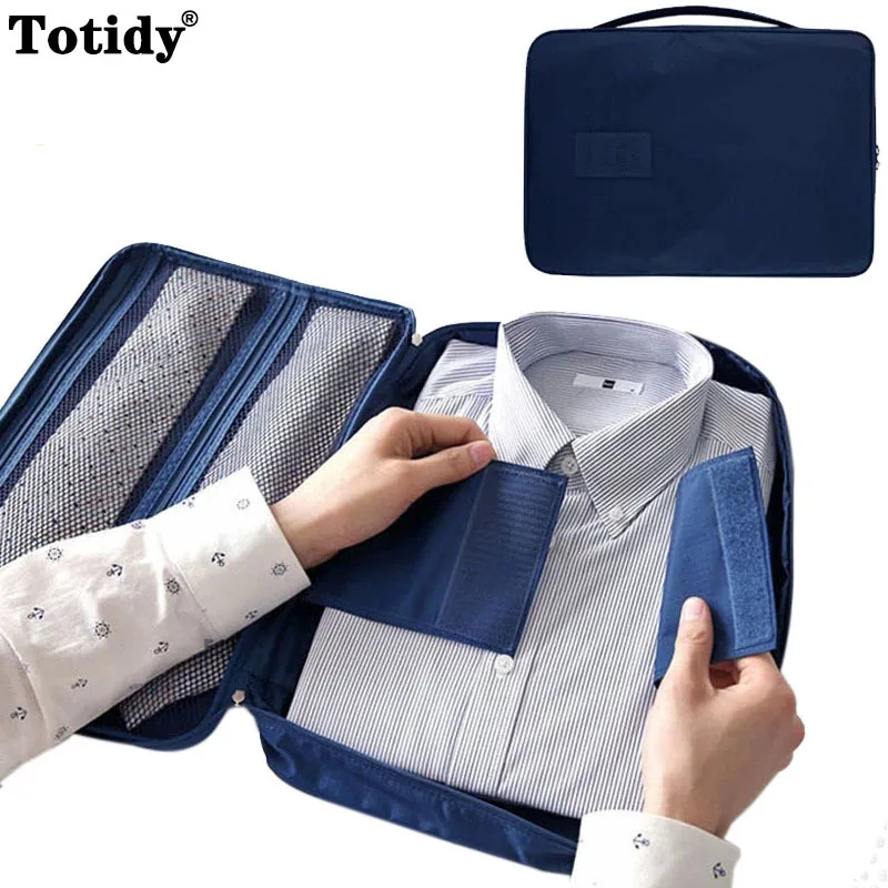 Sacs de voyage en Nylon pour hommes, pour chemise, organisateur d'emballage léger, Cubes d'emballage de vêtements, valise à bagages, sac masculin