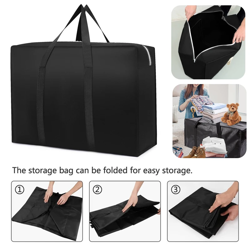 sacs à bagages mobiles imperméables extra larges, couleur unie, sac d'organisation de vêtements de grande capacité, outil d'organisation de rangement à domicile