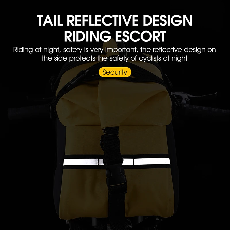 west biking – sac de transport arrière de vélo à coque rigide, valises de voyage étanches, sac à bandoulière extensible 13 25l pour coffre de vélo vtt