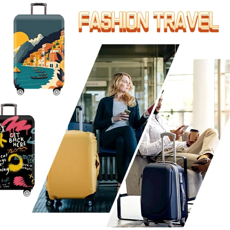 housse de protection pour bagages, imprimé d'animaux élastiques épais, combinaison pour sac de 18 à 32 pouces, housse de valise, housse de chariot, accessoires de voyage