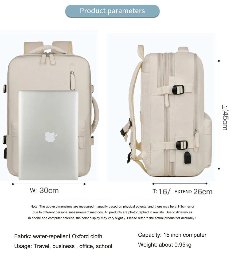 buylor easyjet 45x30x16 sac à dos de voyage femmes avion cabine bagages continuer 15 "sac à dos pour ordinateur portable grande capacité sac à dos de vol