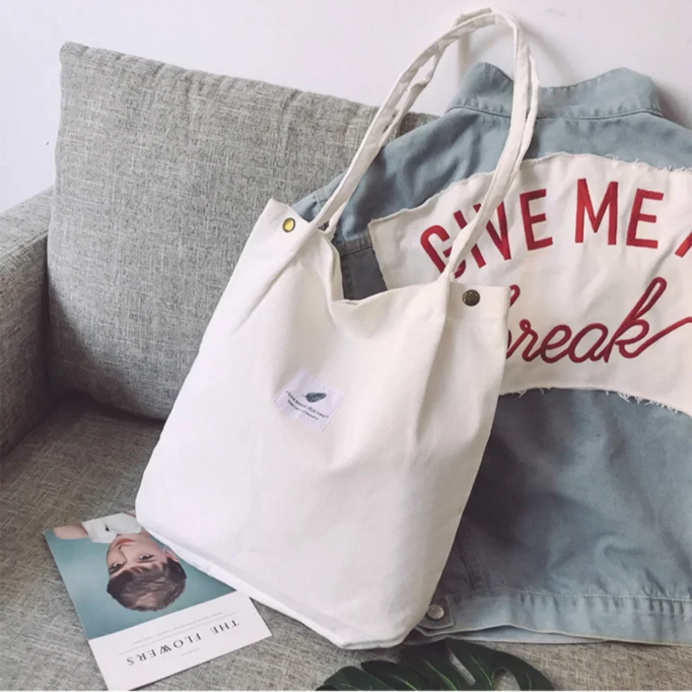 sacs pour femmes 2021 sac à bandoulière en velours côtelé sacs à provisions réutilisables fourre tout décontracté femme sac à main pour un certain nombre de livraison directe