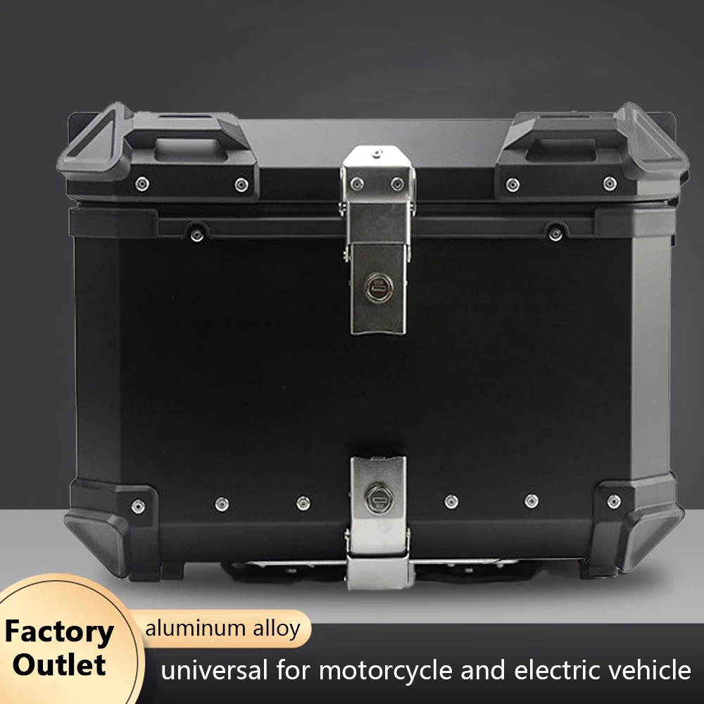 coffre arrière de moto en aluminium 36l 45l 55l 65l 80l 100l, valises de moto, boîte arrière de rangement, boîte supérieure