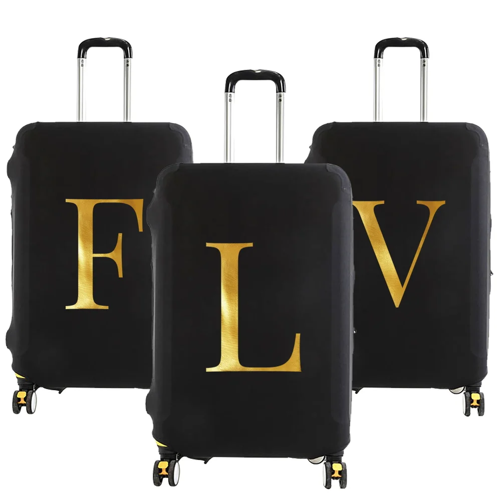 Valise à bagages housse de protection lettre nom motif accessoires de voyage élastique bagages housse anti-poussière appliquer à 18-28 valise