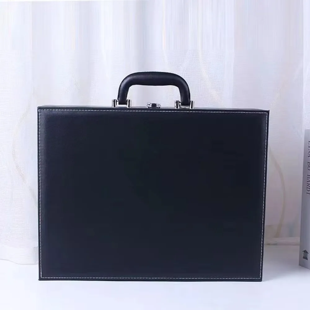 boîte de livraison de salle en cuir pu pour loisirs, valise multifonctionnelle pour hommes et femmes, boîte de rangement de documents portable