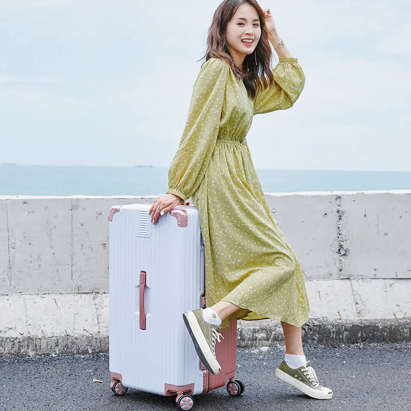 valise surdimensionnée de 28/50/70/80 pouces, valise à cadre en aluminium sur roulettes, bagages en cuir de grande capacité avec serrure à combinaison