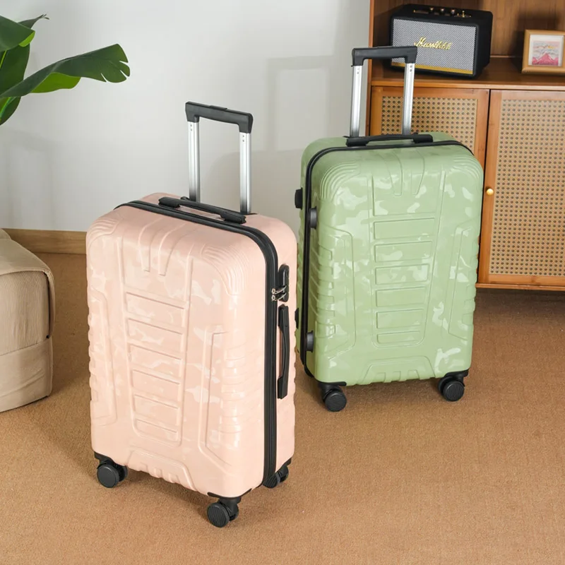 valise à bagages camouflage 20/24/28 pouces avec poignée de voyage et roues universelles pour hommes et femmes avec une grande taille