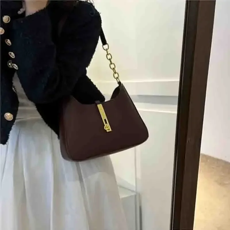 sac à bandoulière en cuir pu de luxe pour femmes, sacs à main design décontractés de couleur unie, bourse de marque, pochette de shopping à la mode, 2024