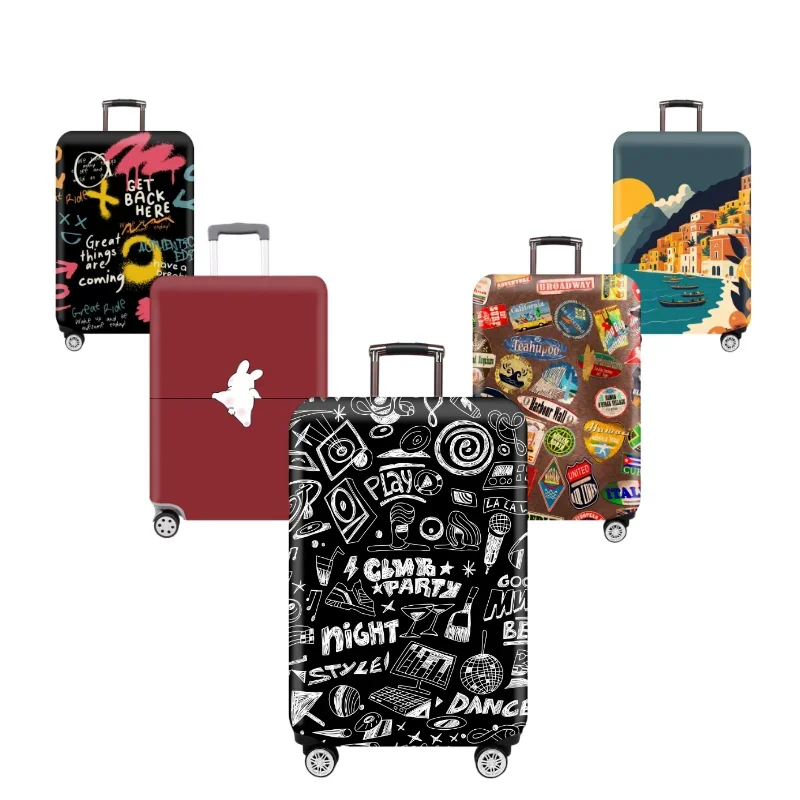 housse de protection pour bagages, imprimé d'animaux élastiques épais, combinaison pour sac de 18 à 32 pouces, housse de valise, housse de chariot, accessoires de voyage