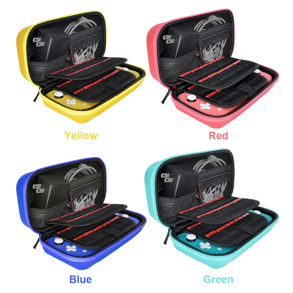 sac de rangement en nylon eva, valise de protection de voyage rigide, épais, résistant aux rayures, double compartiment, anti poussière pour switch lite