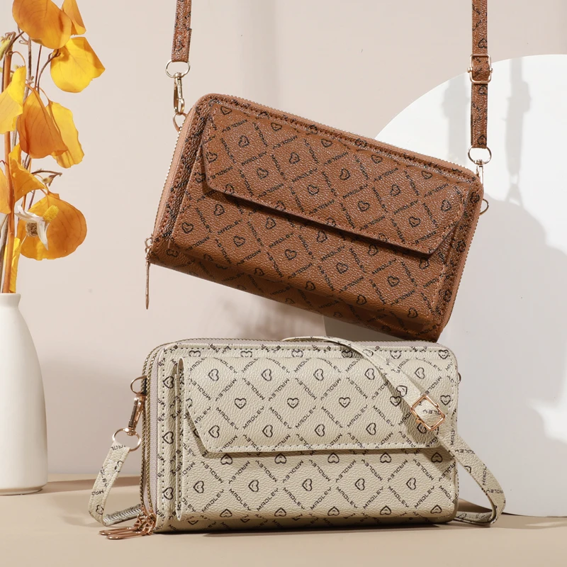 sac à bandoulière chic pour femme – porte monnaie pour téléphone compact avec fentes pour cartes sécurisées – sac à main élégant pour une commodité en déplacement