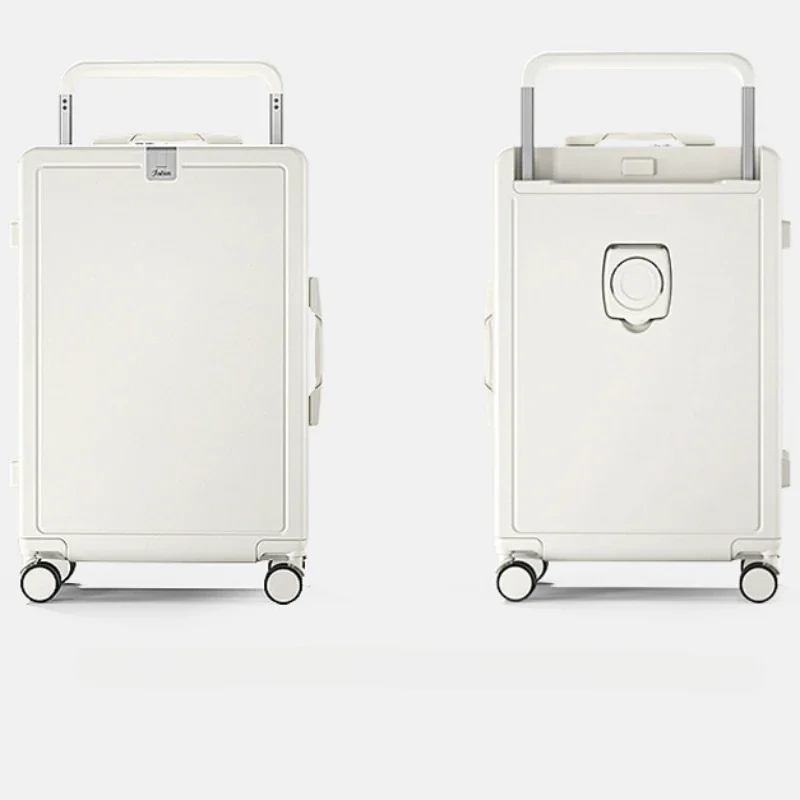 valise à roulettes large avec interface usb, bagage de voyage léger, roue silencieuse à 360 °, valise multifonctionnelle, grande capacité