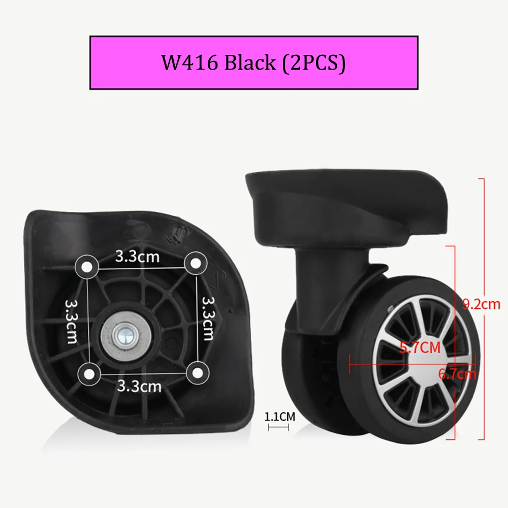 roues de valise universelles résistantes à 360, accessoires de bagages, qualité garantie, sac de voyage, w416