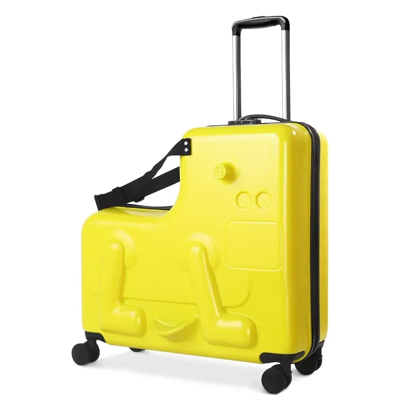 voyage enfants bagages dessin animé équitation boîtier de chariot valise d'équitation pour enfants peut s'asseoir et monter bagages roulants cadeau sacs de voyage