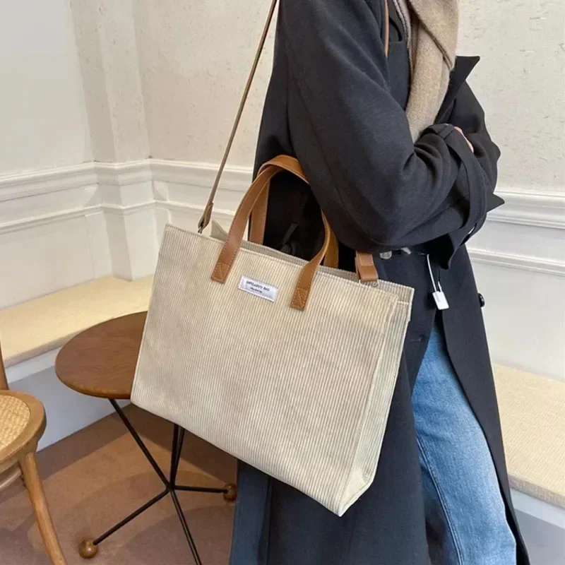 sacs à main pour femmes, sacoche en velours côtelé, fourre tout pour dames, sac à bandoulière pour femmes, sacs de shopping vintage