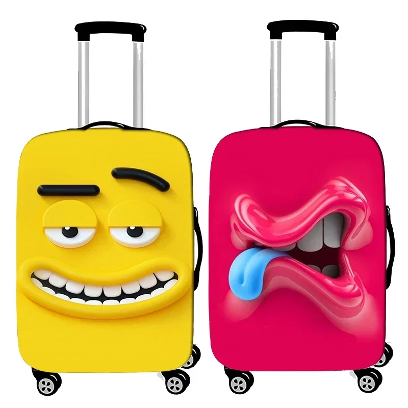 Housse de protection anti-poussière pour valise de voyage, Expression drôle, housse de protection pour bagages pour boîtier de chariot de 18 à 32 pouces, accessoires de voyage