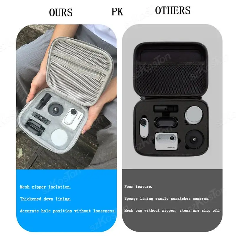mallette de transport pour insta 360 go 3 s/go 3, sac de rangement portable, boîte à main, valise pour insta360 go 3 s, protection des accessoires de voyage