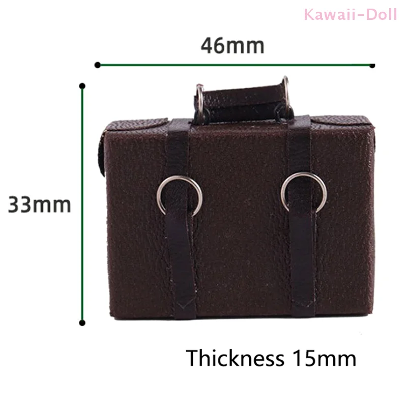 bagage en cuir de poupée miniature échelle 1:12, valise vintage, accessoires cadeau