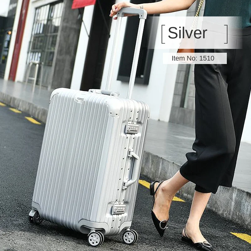 20/24/29 pouces nouvelle valise cadre en aluminium bagage roulant valise cabine à main matériel pc valise de voyage douane serrure tsa