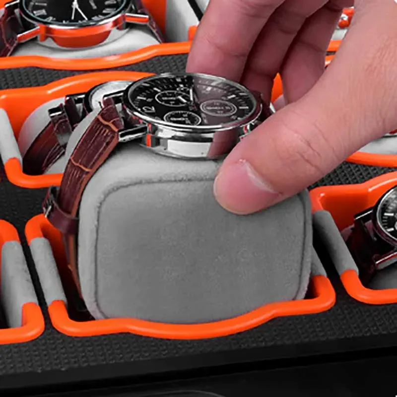 boîtes de rangement de montre de sécurité de luxe, boîte de montres mécaniques de grande taille, présentoir de rangement de montre bracelet portable, valise cadeau pour hommes