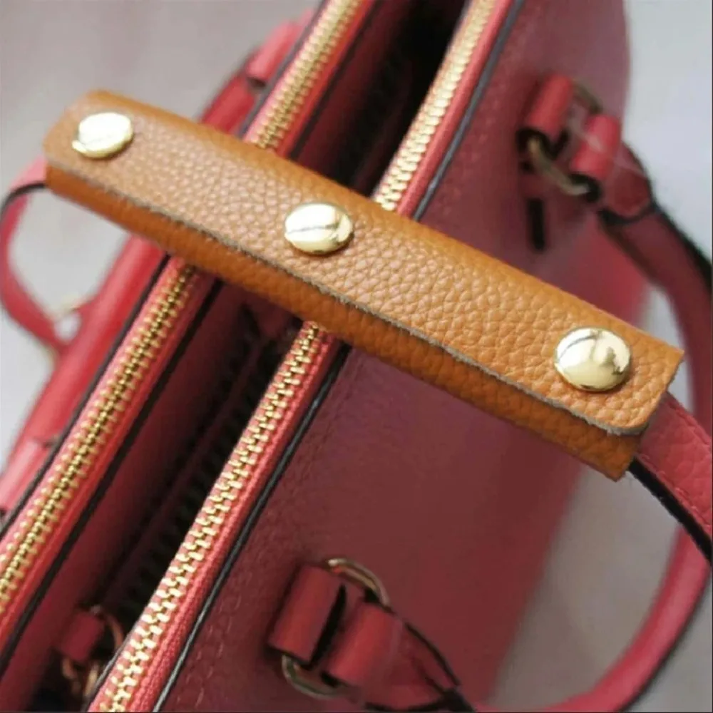 poignée de valise en cuir pu, design souple anti choc, housse de poignée en cuir, couleur unie, sangle d'épaule, housse de poignée, accessoires de sac
