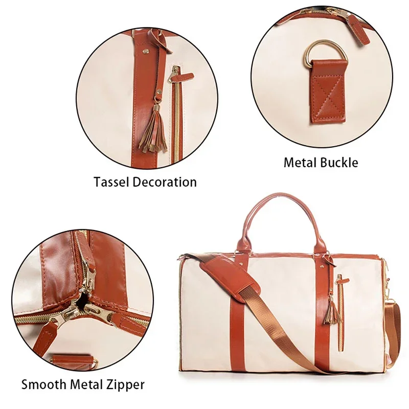 sac de sport de voyage de grande capacité pour femme, sac à main pliable, sac de costume imperméable, fourre tout pour vêtements, sac de sport, sacs de fitness en plein air