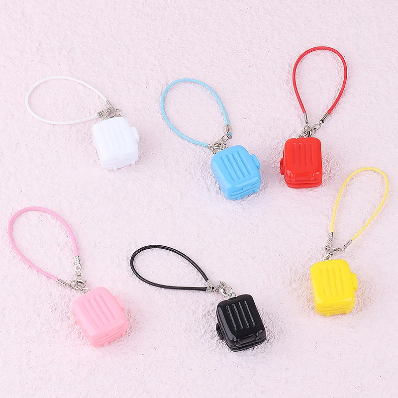 3 pièces mini poupée valise pendentif poupée décor accessoires dessin animé pendentif maison de poupée valise décoration enfants jouets