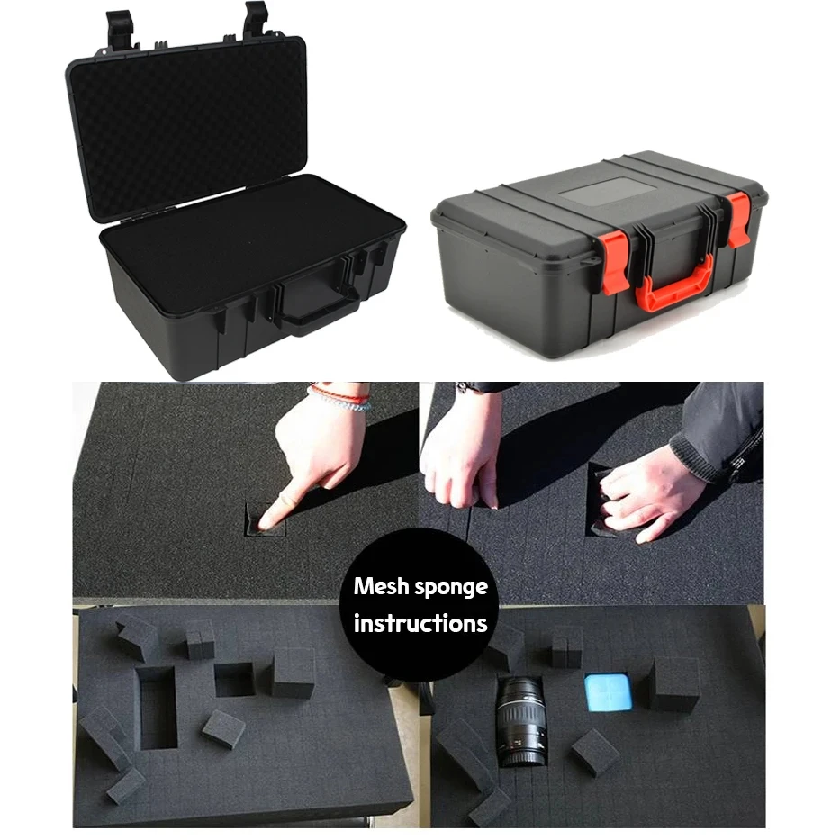 boîte à outils de protection étanche, mallette à outils de transport rigide, boîte de rangement, équipement, boîte à outils, organisateur, valise d'extérieur