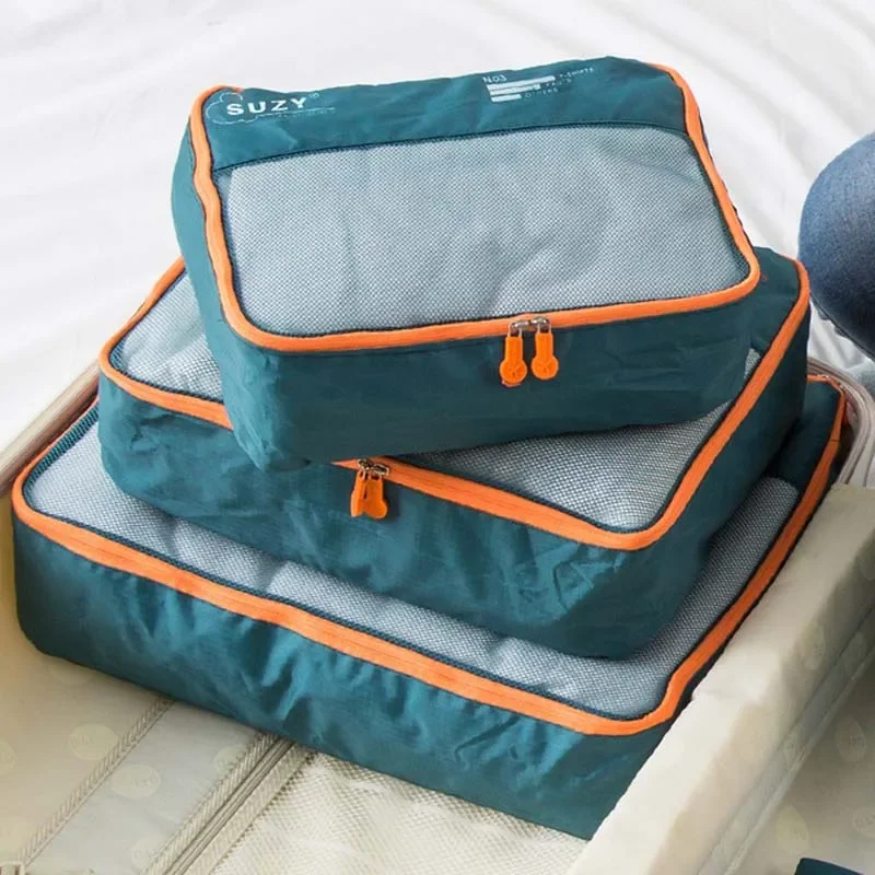sacs de voyage en poudre pour vêtements et chaussures, valise portable, étuis d'emballage, ensemble de 7/6 pièces