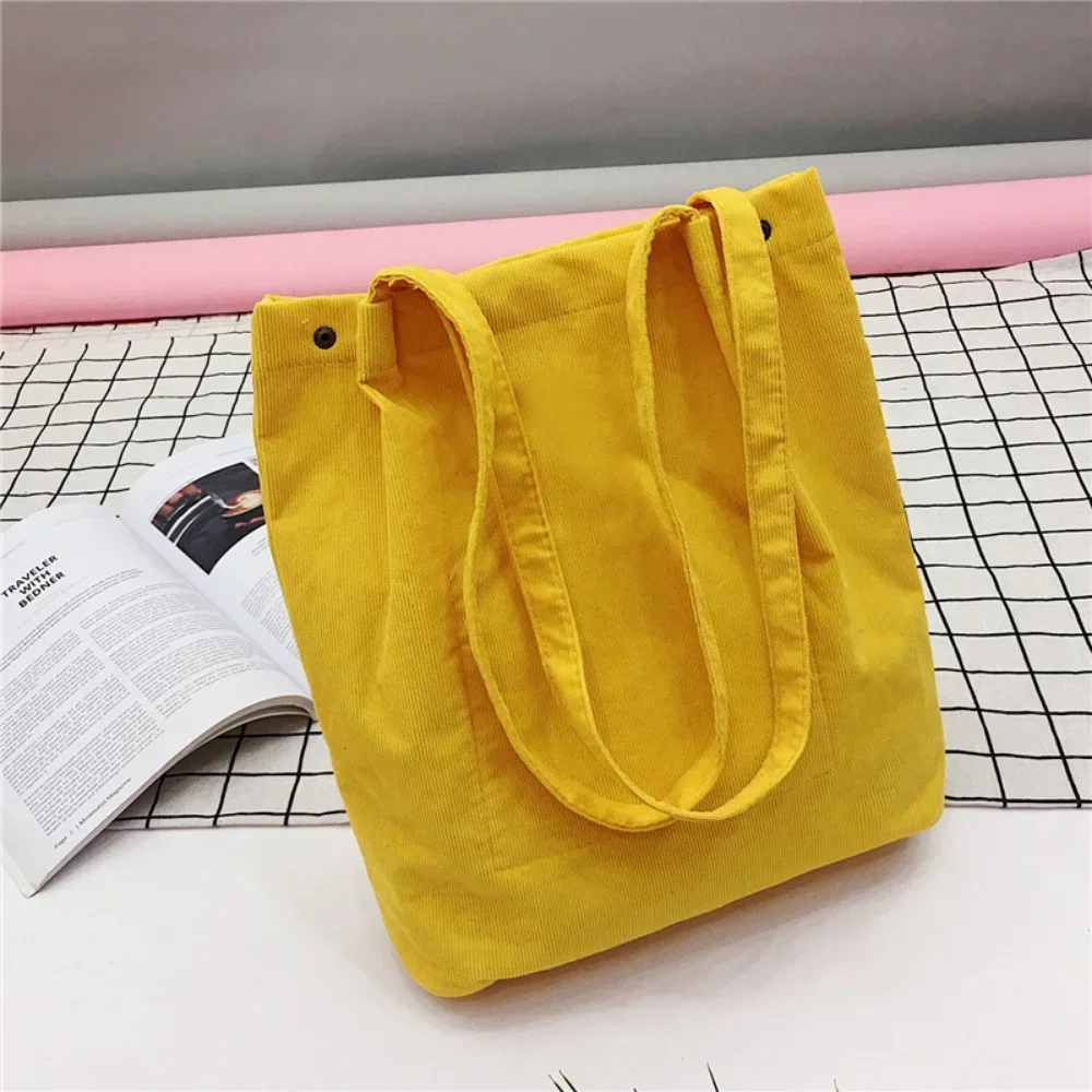 sacs pour femmes 2021 sac à bandoulière en velours côtelé sacs à provisions réutilisables fourre tout décontracté femme sac à main pour un certain nombre de livraison directe