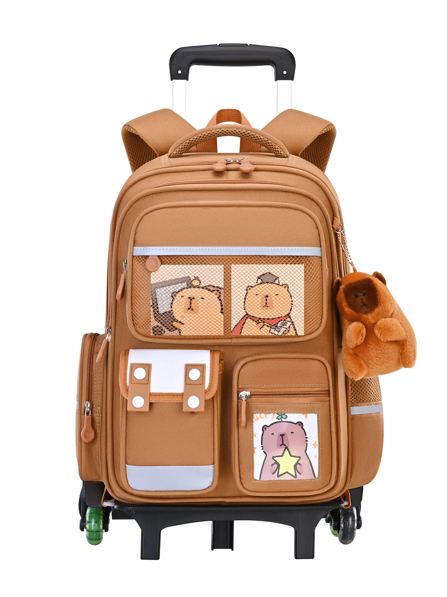 Sac à dos d'école de dessin animé pour enfants, sacs à roulettes pour étudiants, sac à roulettes pour filles et garçons, cartable mignon à roulettes
