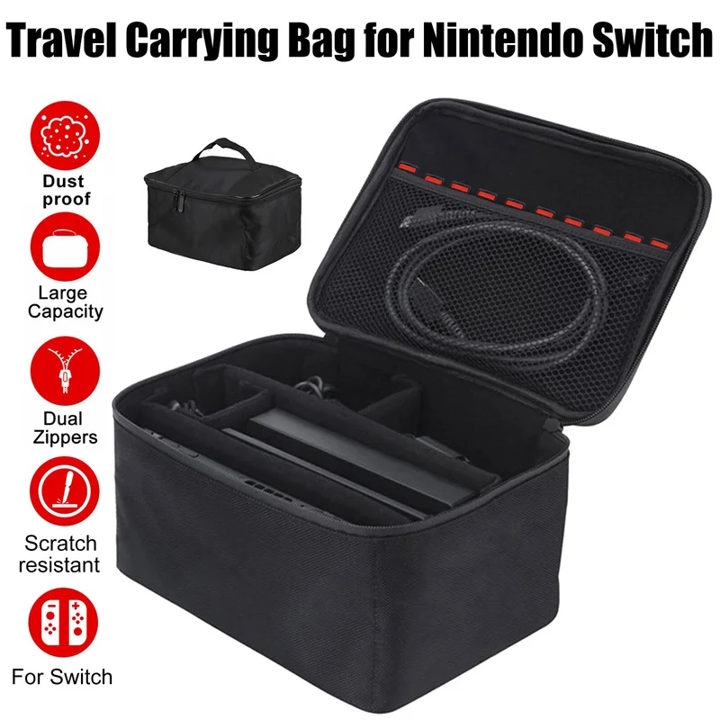 convient pour le sac de voyage oled pour interrupteur/interrupteur, étui de protection souple, étui pour interrupteur portable, compartiment détachable