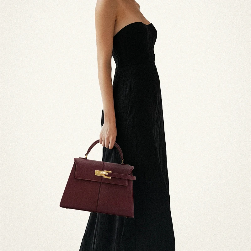jw pei grand sac à main carré à bandoulière pour femme, sac haut de gamme, elise designer fashion, bordeaux, nouveau, 2025