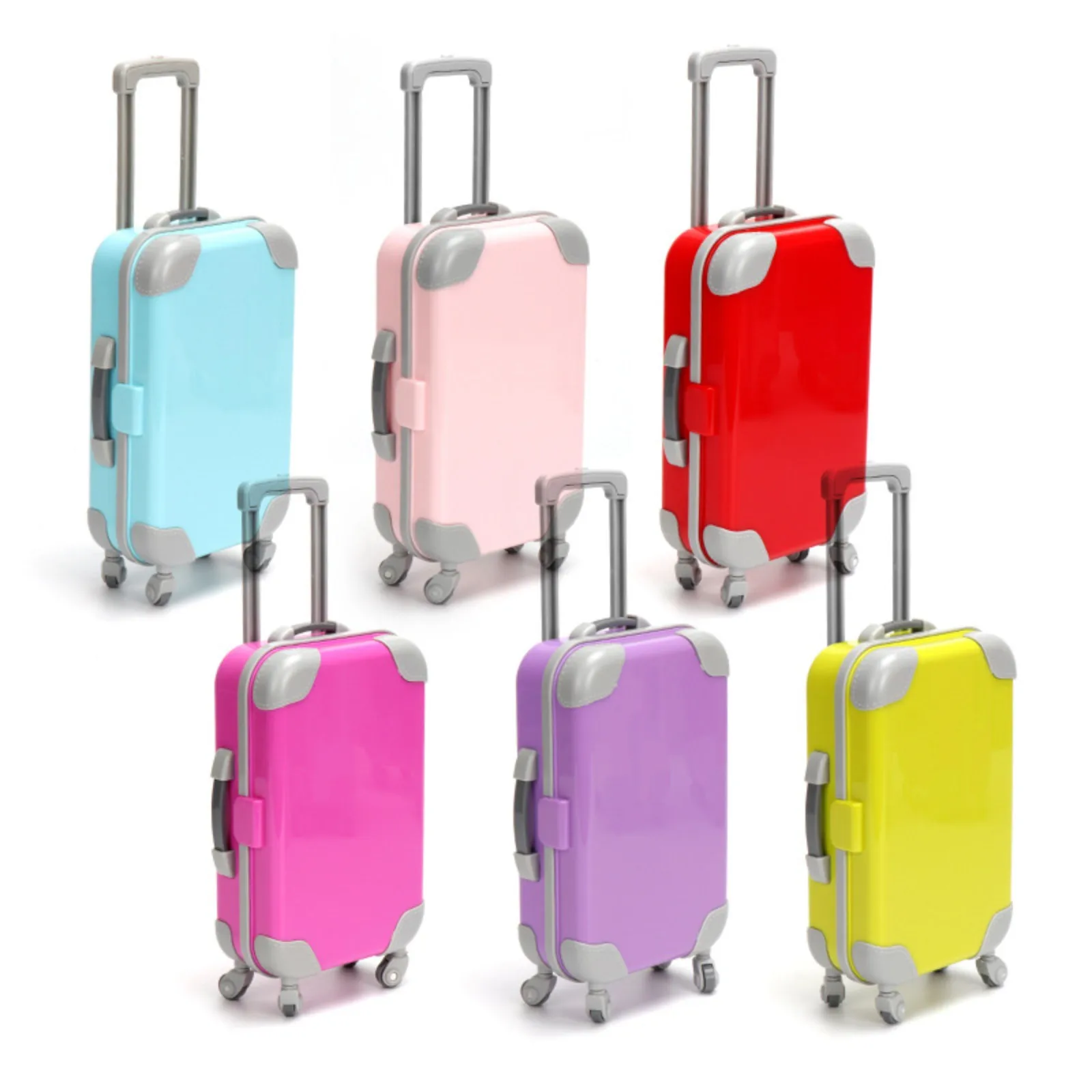 Accessoires de jouets, une variété de valises assorties aux couleurs, adaptées aux poupées américaines, poupées pour nouveau-nés