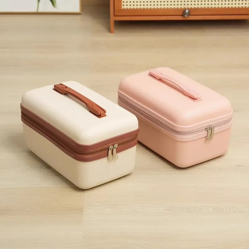 valise portable de 16 pouces, petit sac de maquillage portable léger, valise de rangement, petite valise en cuir, voyage d'embarquement ﻿