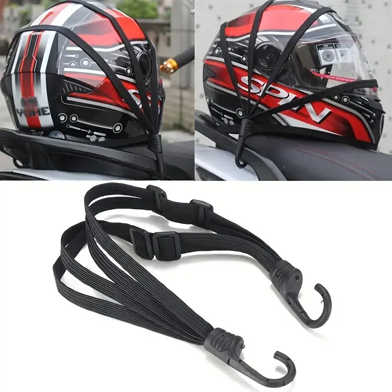valise élastique pour moto, 1 pièce, avec crochet de sécurité, casque polyvalent, équipement de transport en maille, durable et élégante pour les voyages quotidiens